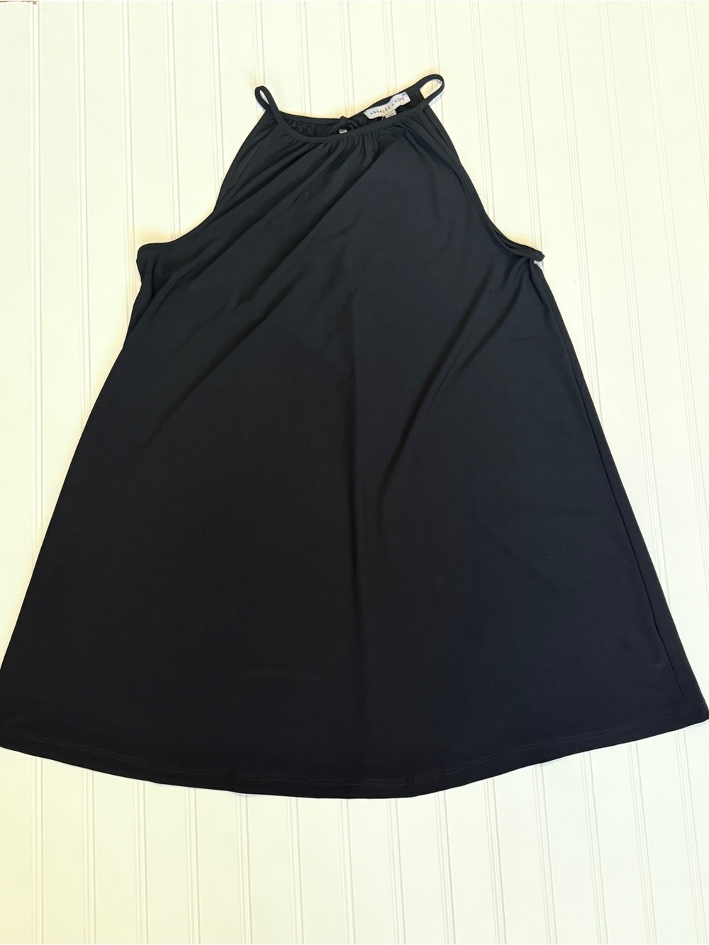 Black Halter Swing Mini Dress